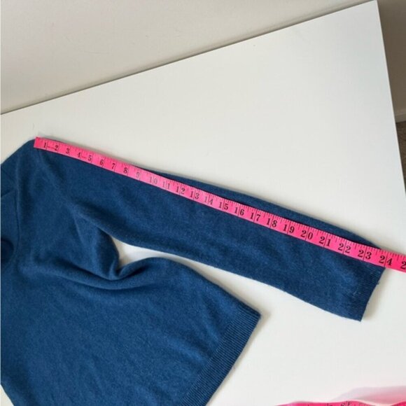 Talbots Pure Cashmere Cowlneck Sweater in Teal - Picture 6 of 7